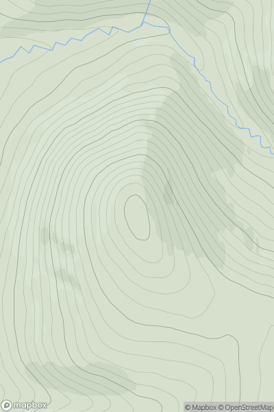 Thumbnail image for Meall Tionail [Pitlochry to Braemar & Blairgowrie] showing contour plot for surrounding peak